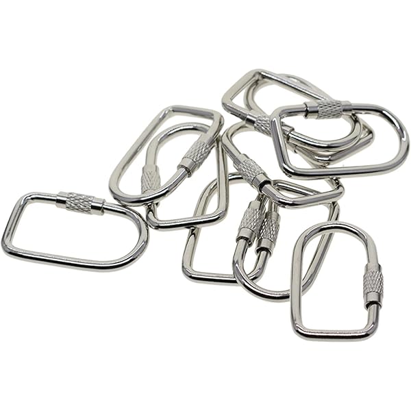 GARNI カラビナ/ キーリング Amazon.co.jp: [Phantasmia] 10 カラビナ スクリュー ロック カラビナ